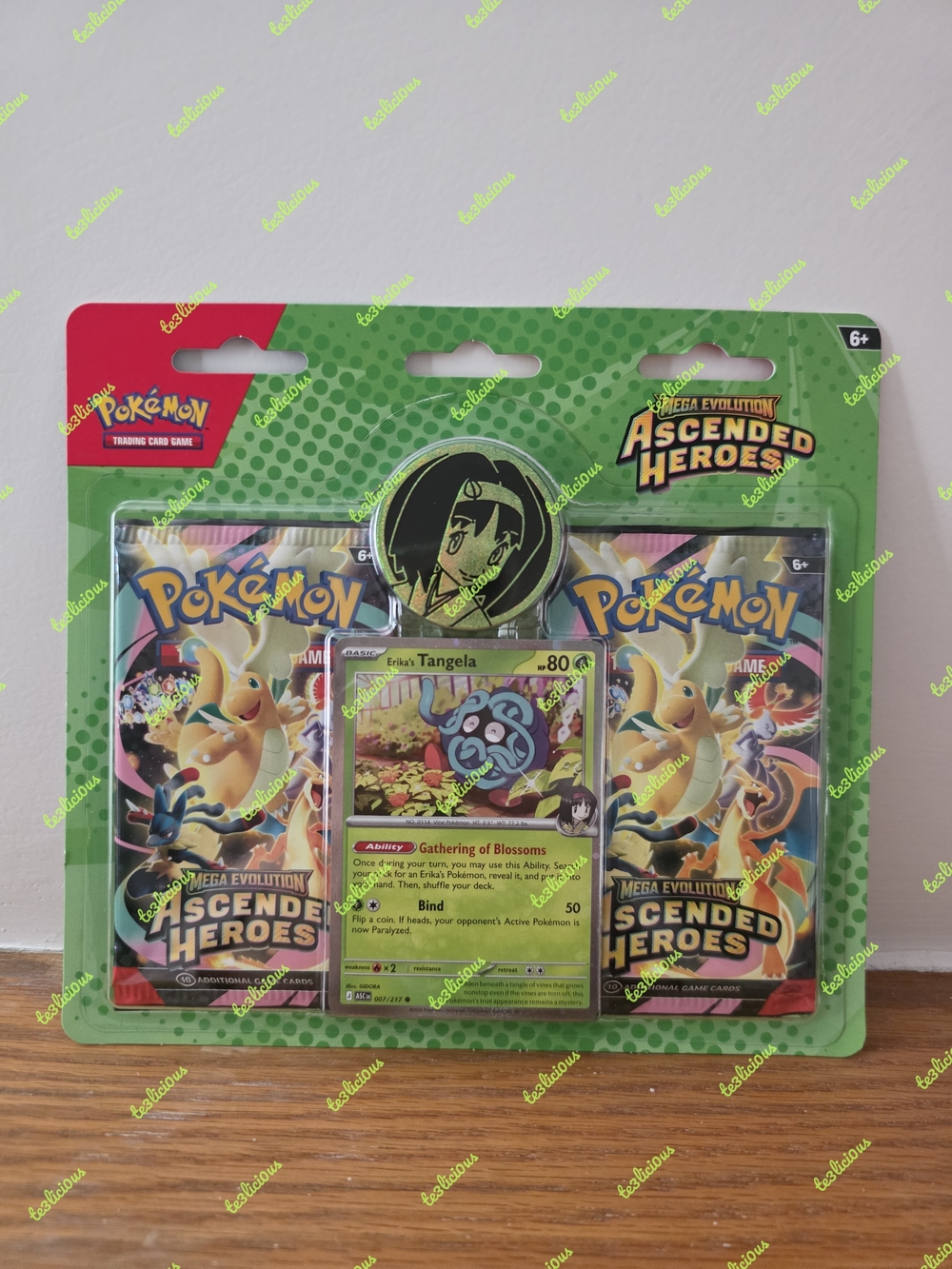 POKÉMON TCG: ASCENDED HEROES 2 PACK BLISTER ERIKA TANGELA PROMO